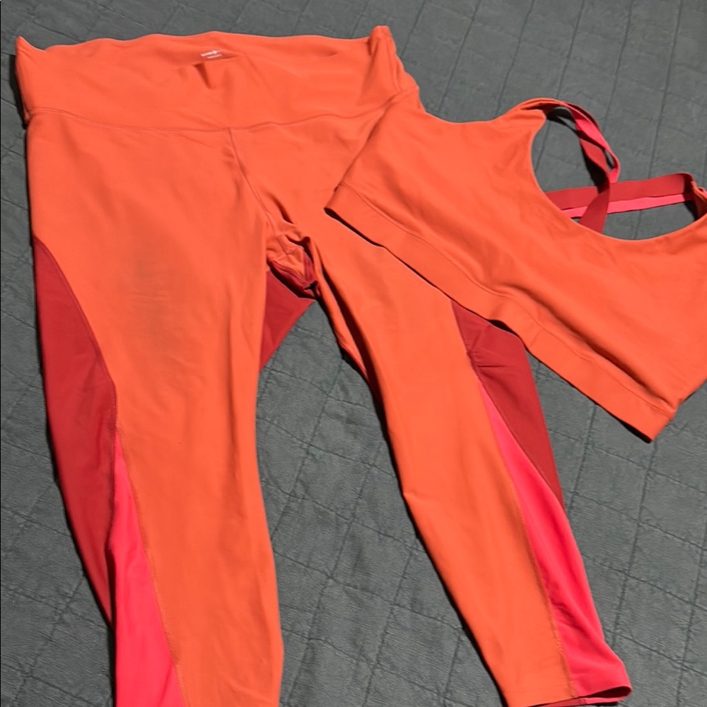 Old Navy Activewear Set in Orange and Red